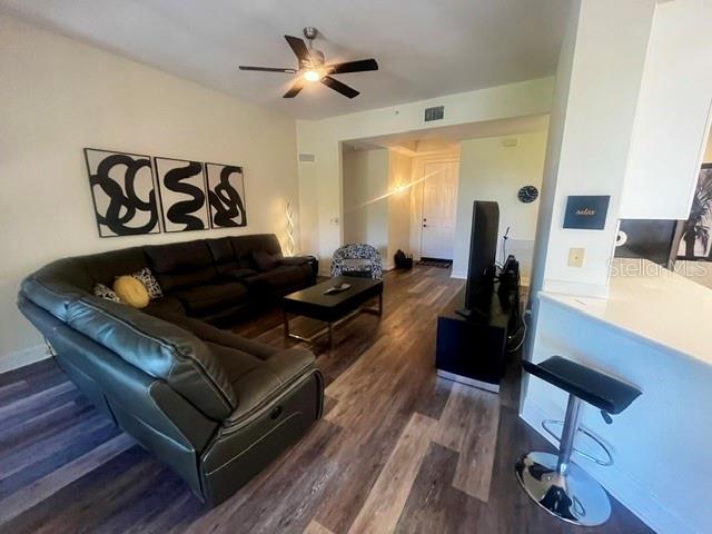 Living area. Luxury vinyl flooring.