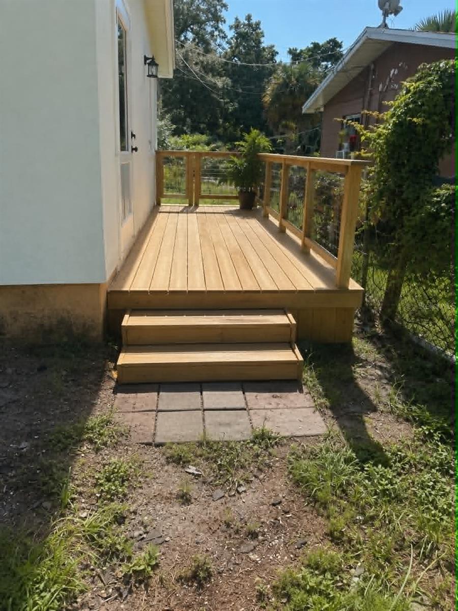 projected back porch finish