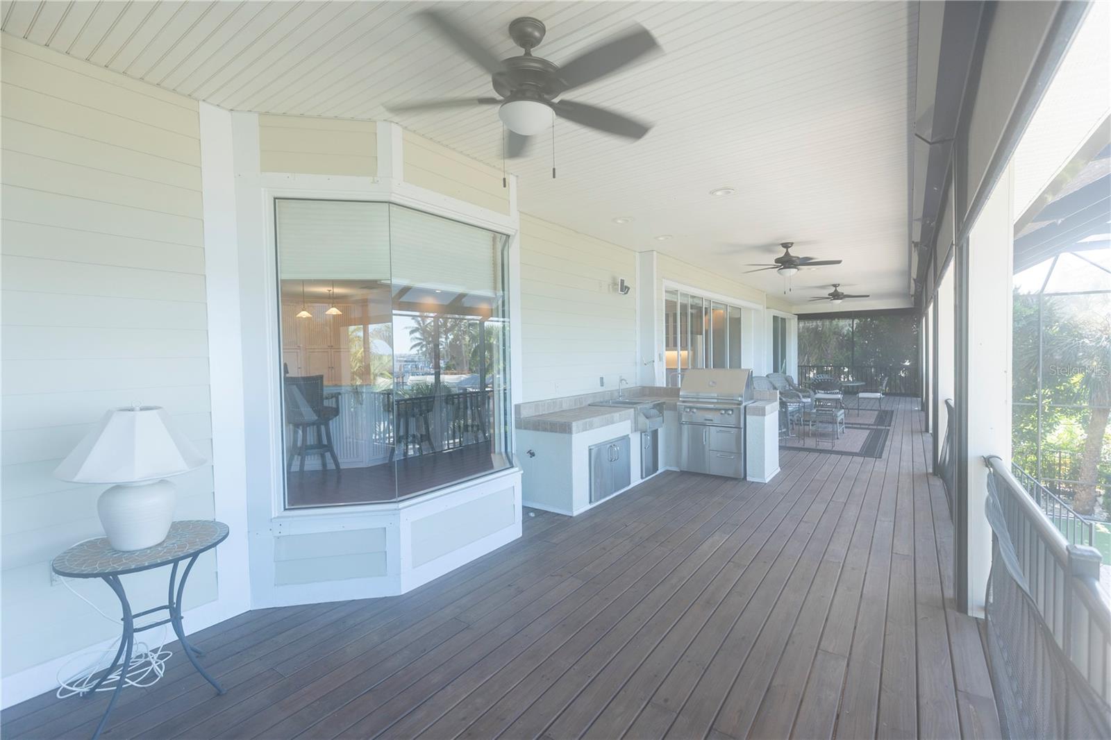 Large Lanai With Outdoor Kitchen.