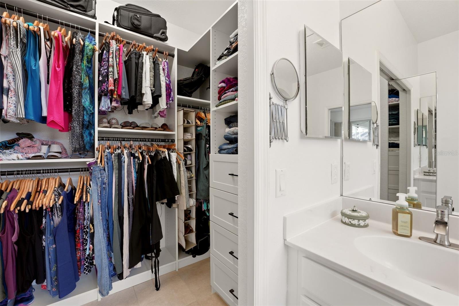 Primary walk in closet