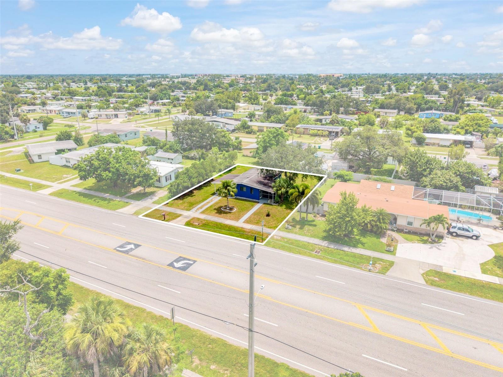 Aerial View of Home and Surrounding Neighborhoods