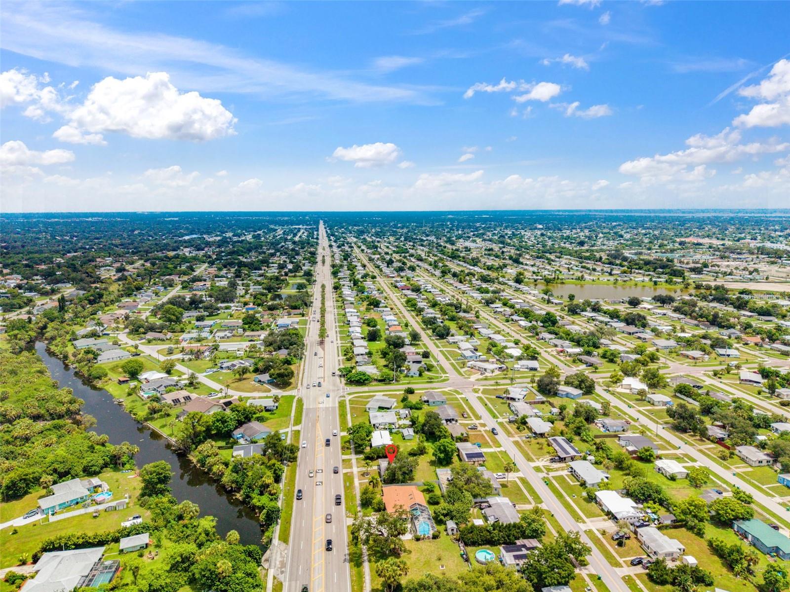 Aerial View of Home and Surrounding Neighborhoods