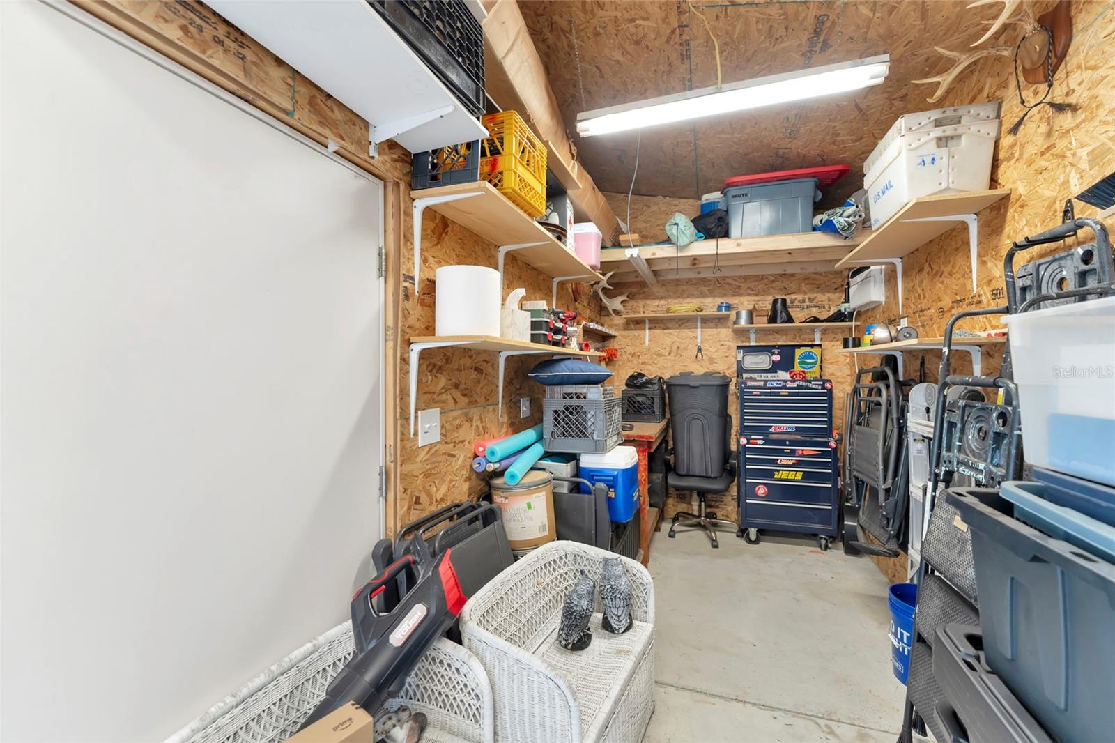 Lots of well-lit AIR CONDITIONED storage! 20' x 8'!