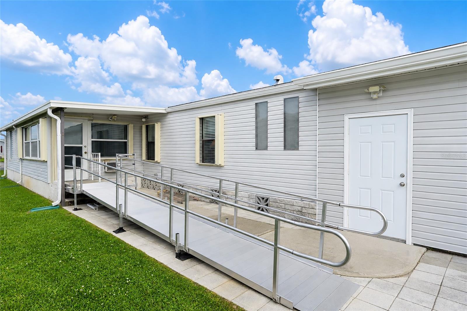 Wheelchair access into the back of the home