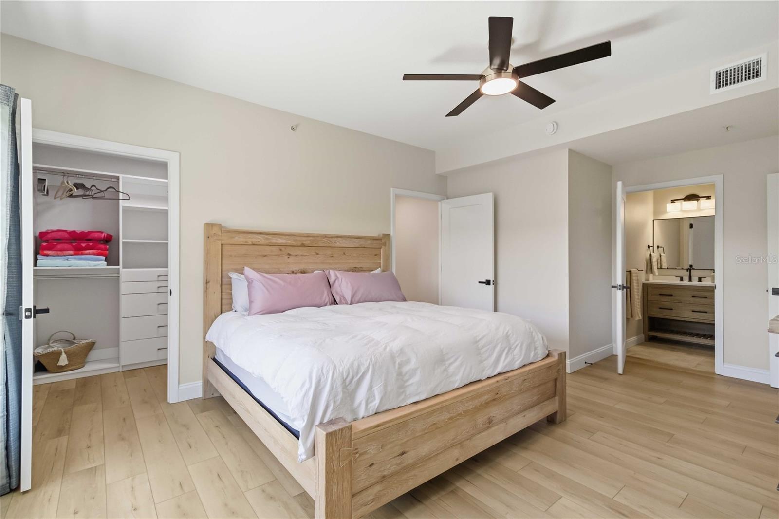 Primary Bedroom, en-suite with double walk-in closets