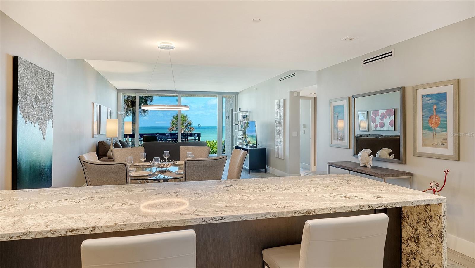 Gulf views from kitchen