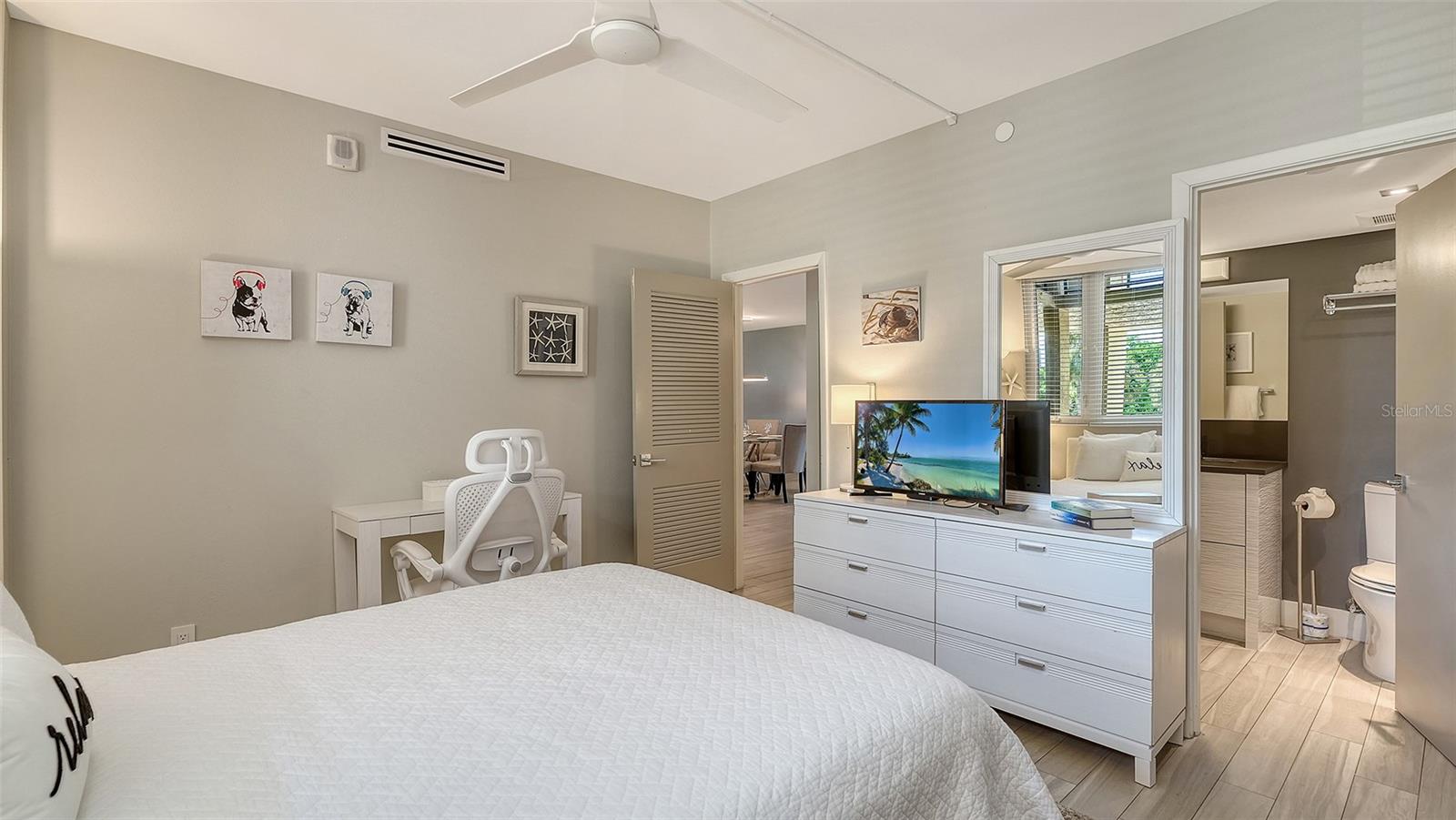 Second bedroom with built-in closets