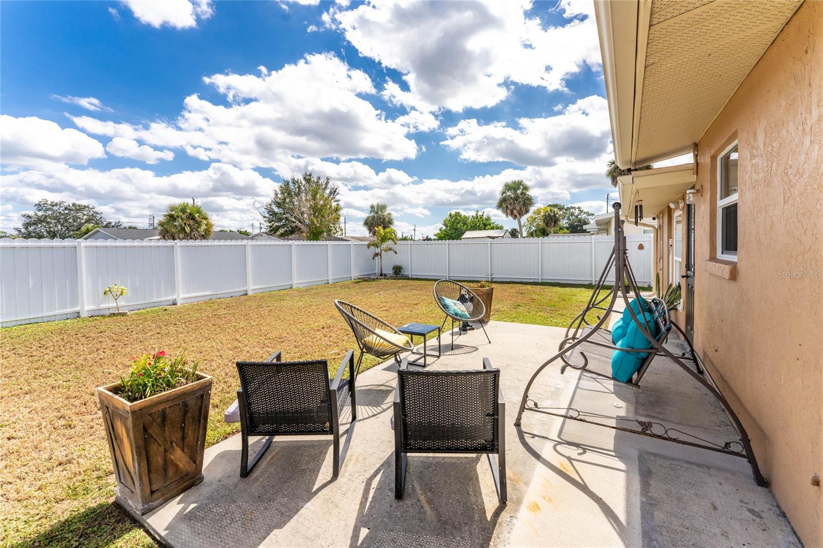 Fenced yard