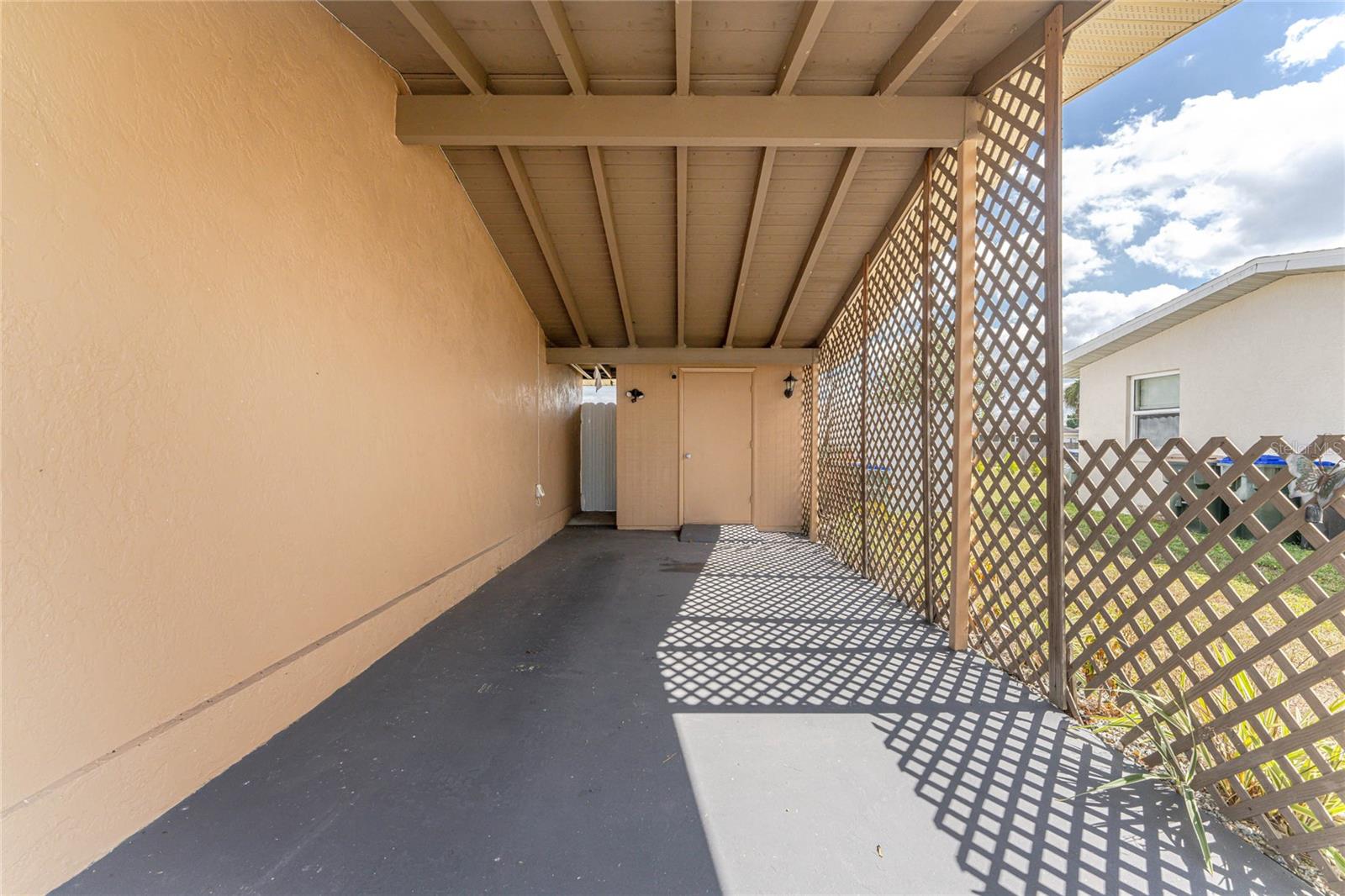 Carport with storage