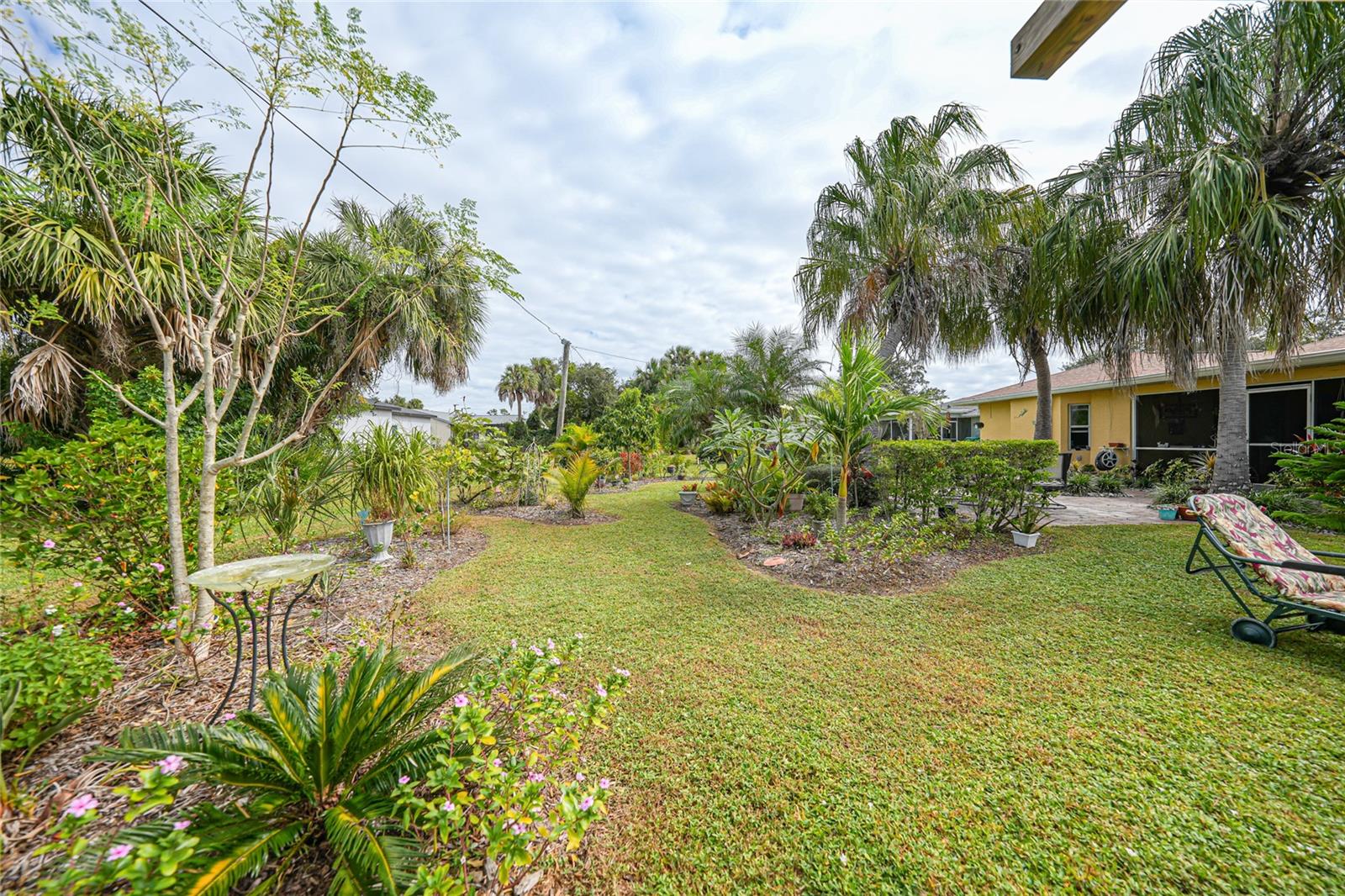 Lush Backyard Landscaping with Fruit Trees