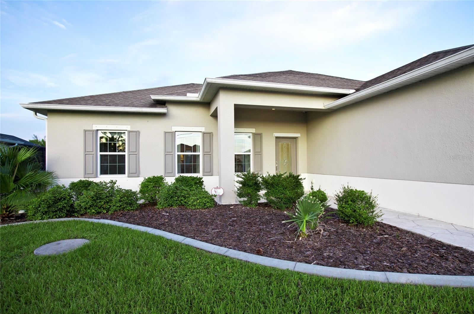 Landscaped entry area