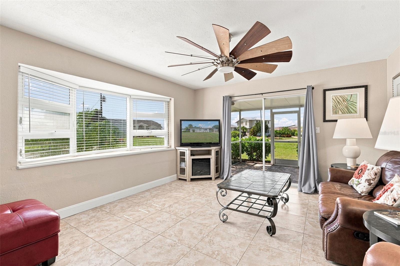 Light Filled Living Room with Large Windows