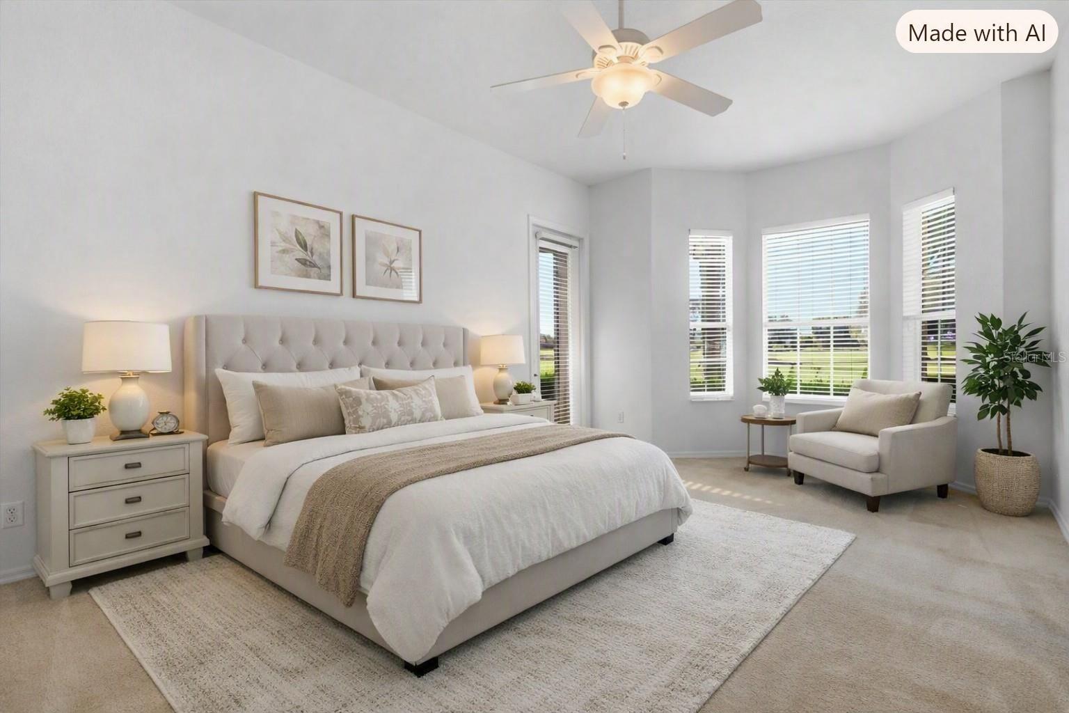 VIRTUAL STAGED PRIMARY BEDROOM