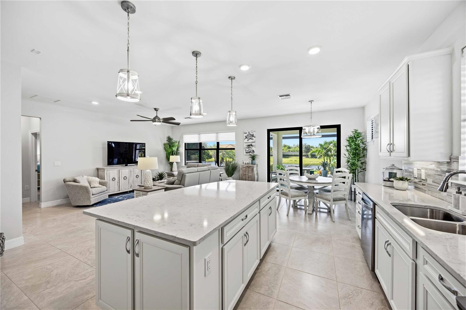 Water views from Kitchen