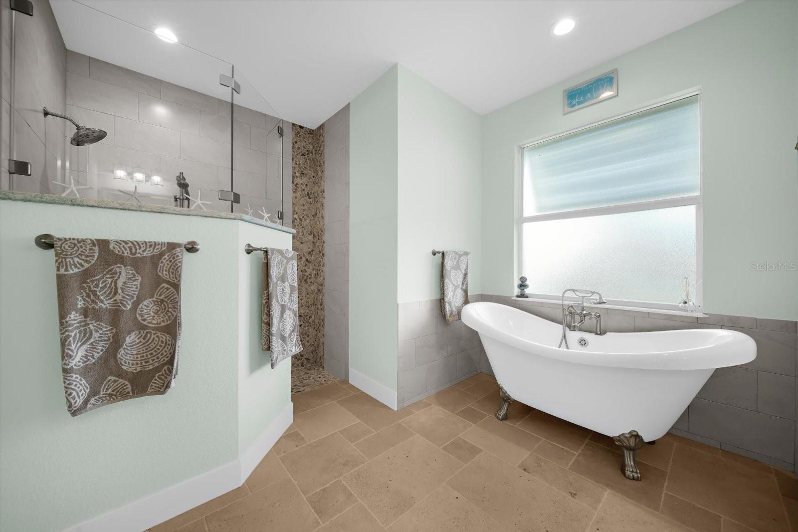 Floor To Ceiling Custom Tiled Walk-In Shower