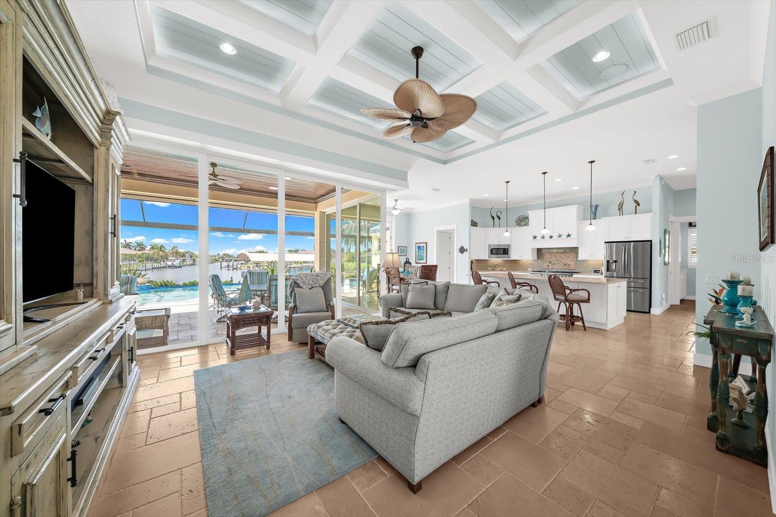 GORGEOUS Coffered Tongue & Groove Ceiling