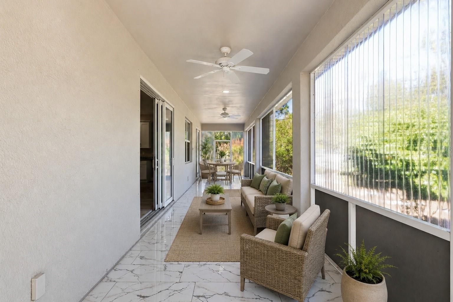 virtually staged lanai