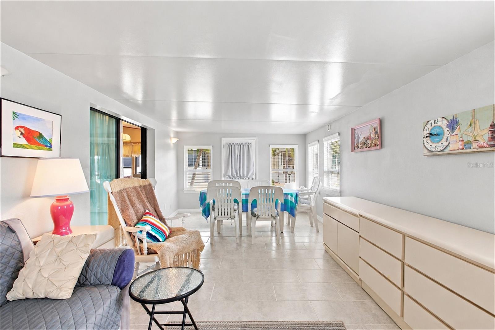 Florida Room with tiled floor