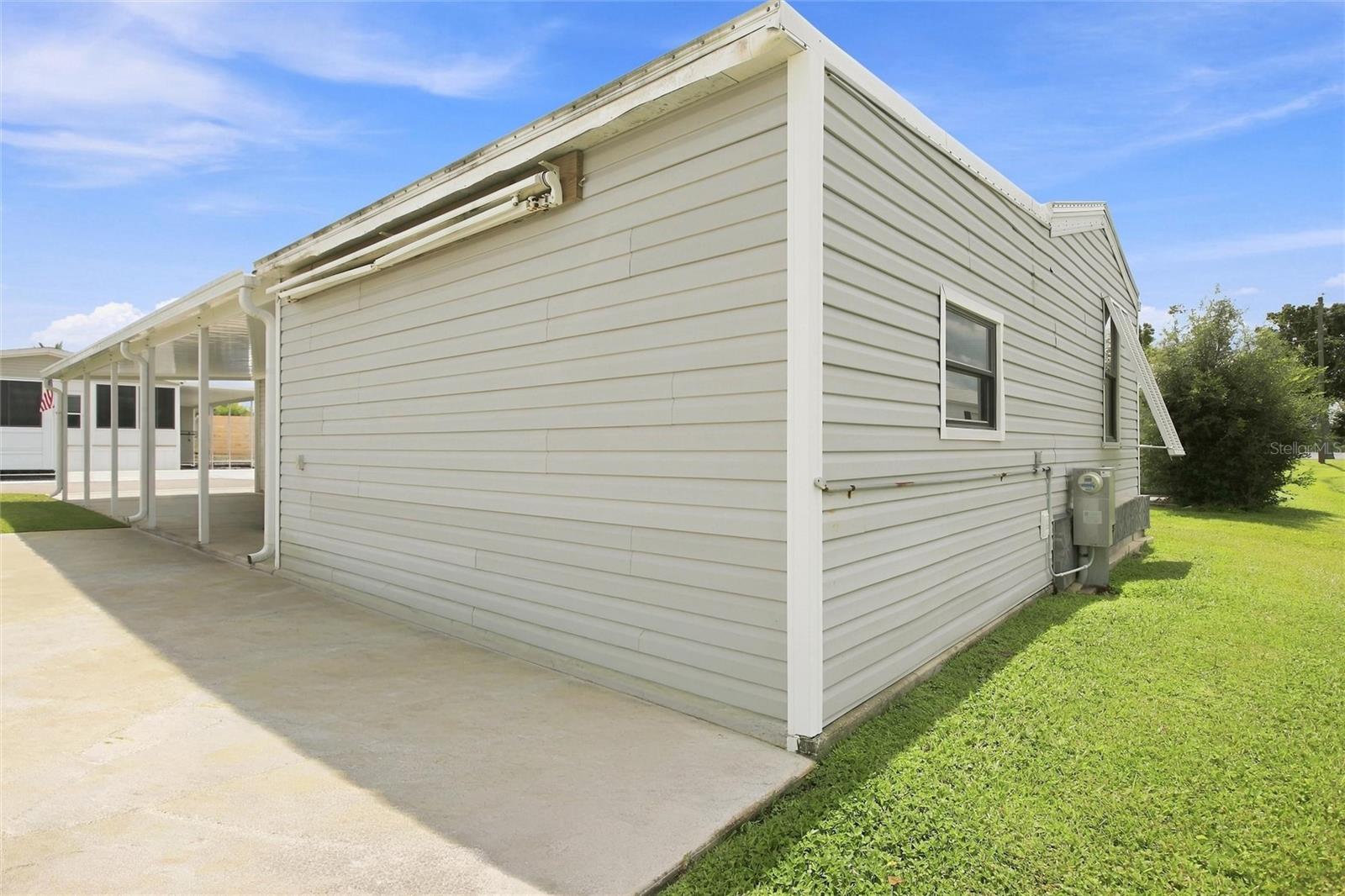 Side and rear of home facing west