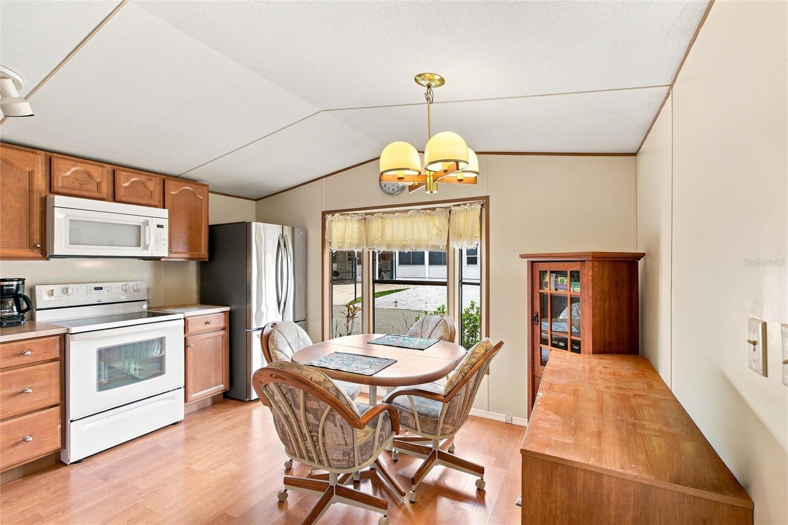 Dining area and kitchen