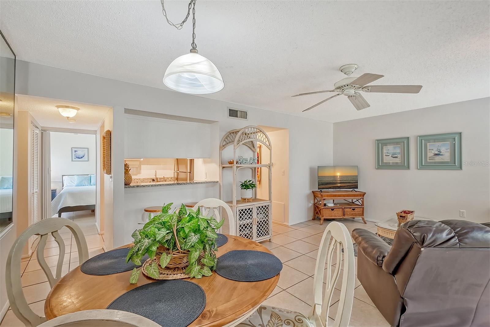 From this shot you can see  the split plan...converted den to the left and bedroom to the right