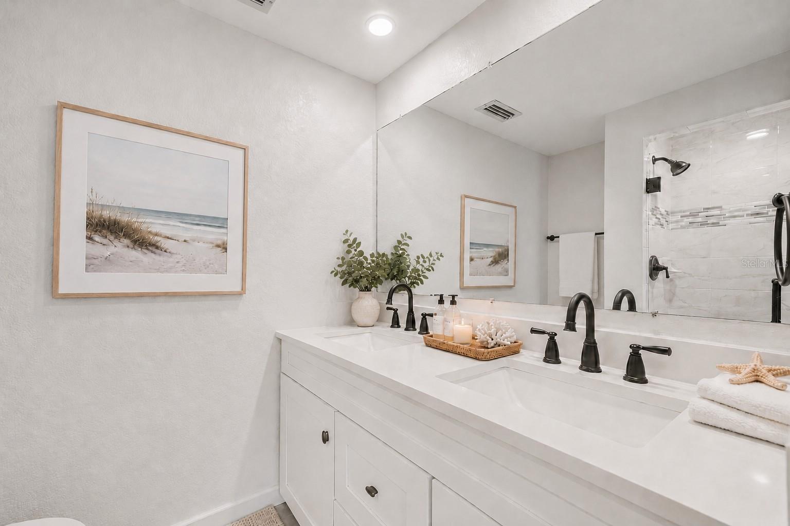 Primary bathroom (Decor added)