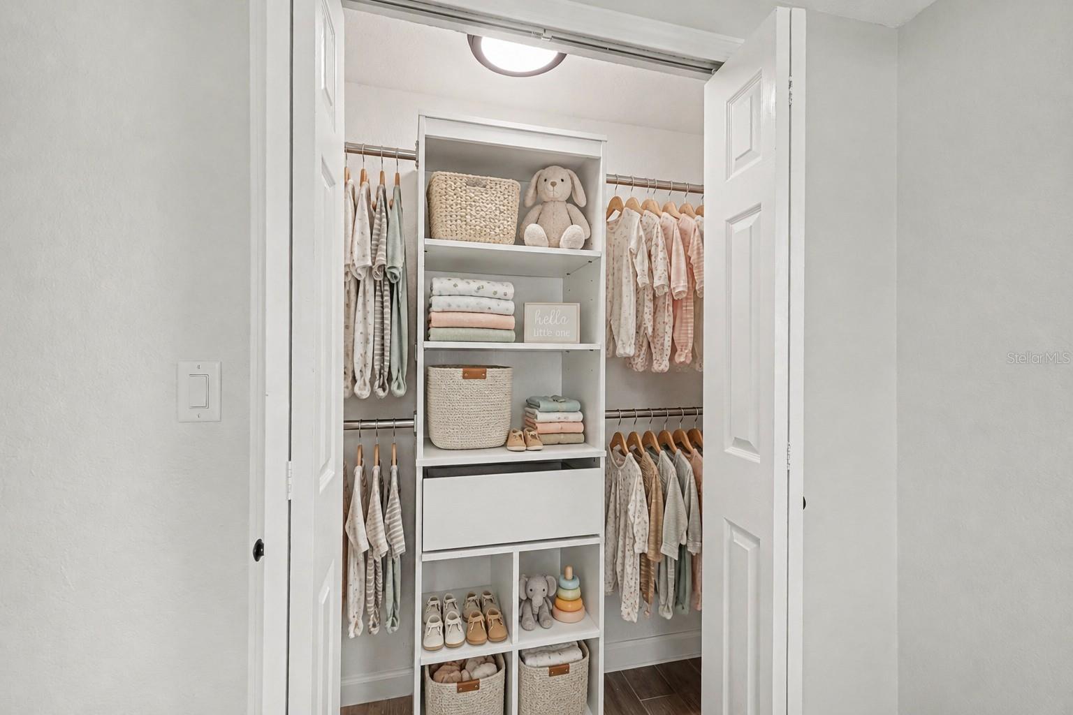 2nd bedroom closet (clothing etc. added)