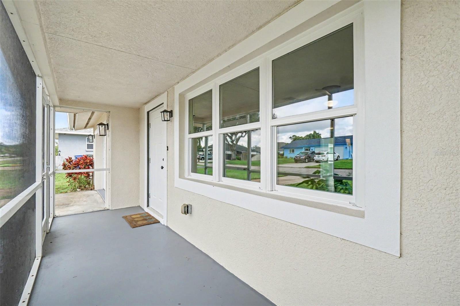 Front porch from the opposite end
