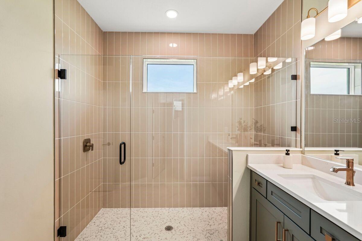 Primary Bath-Photo description represents the model home of same floor plan.