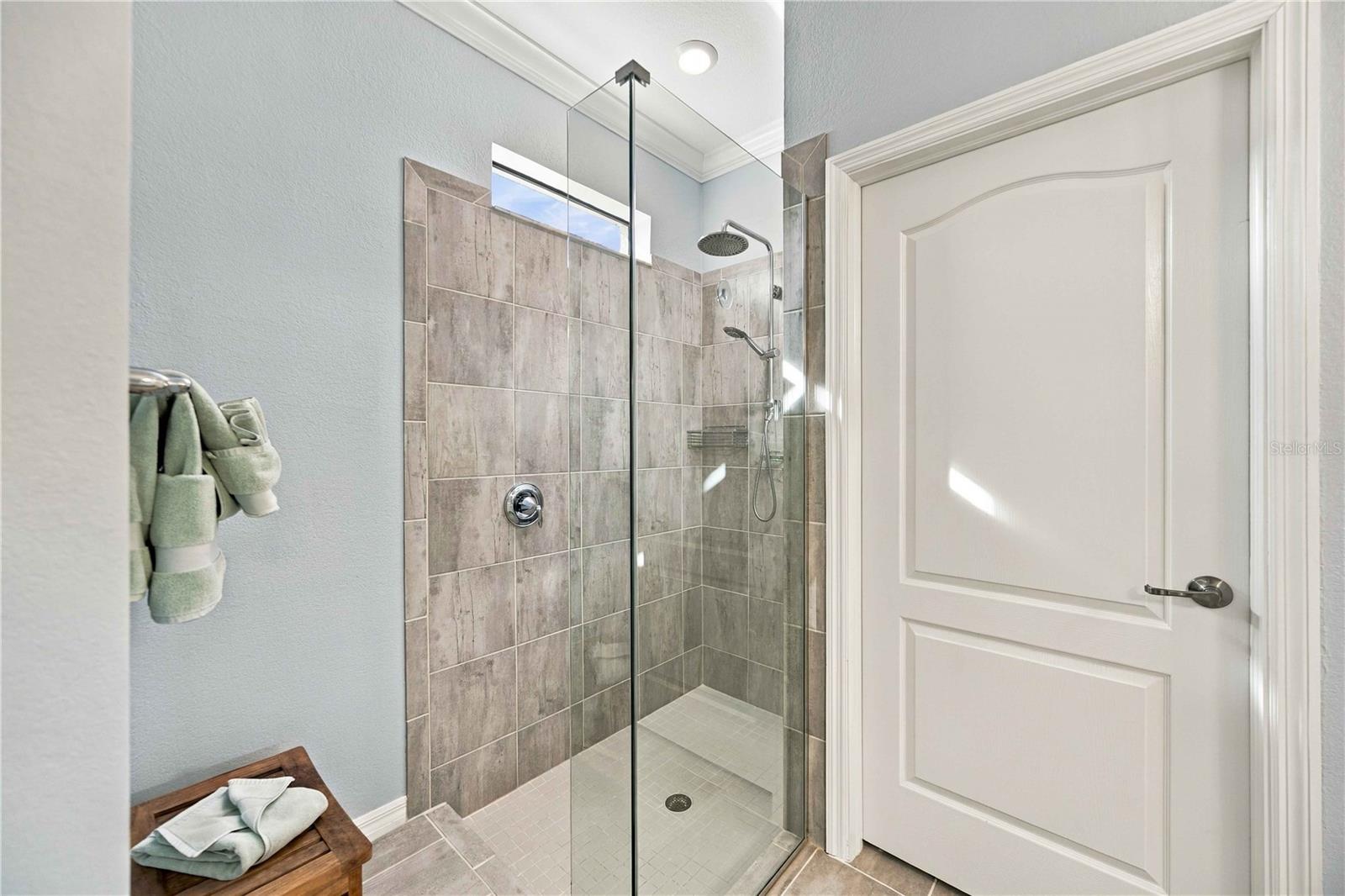 Large walk in shower