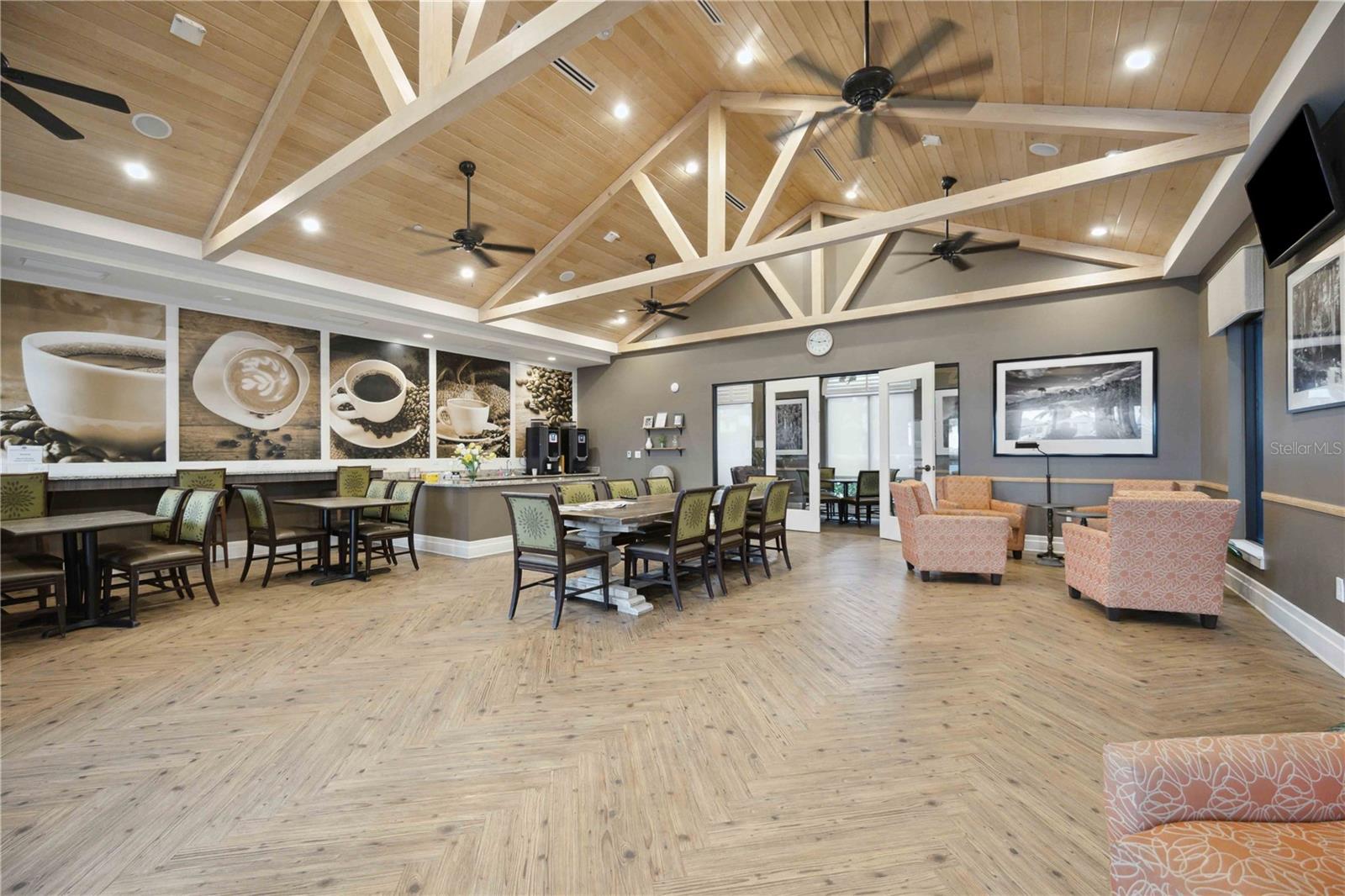 Coffee lounge and library